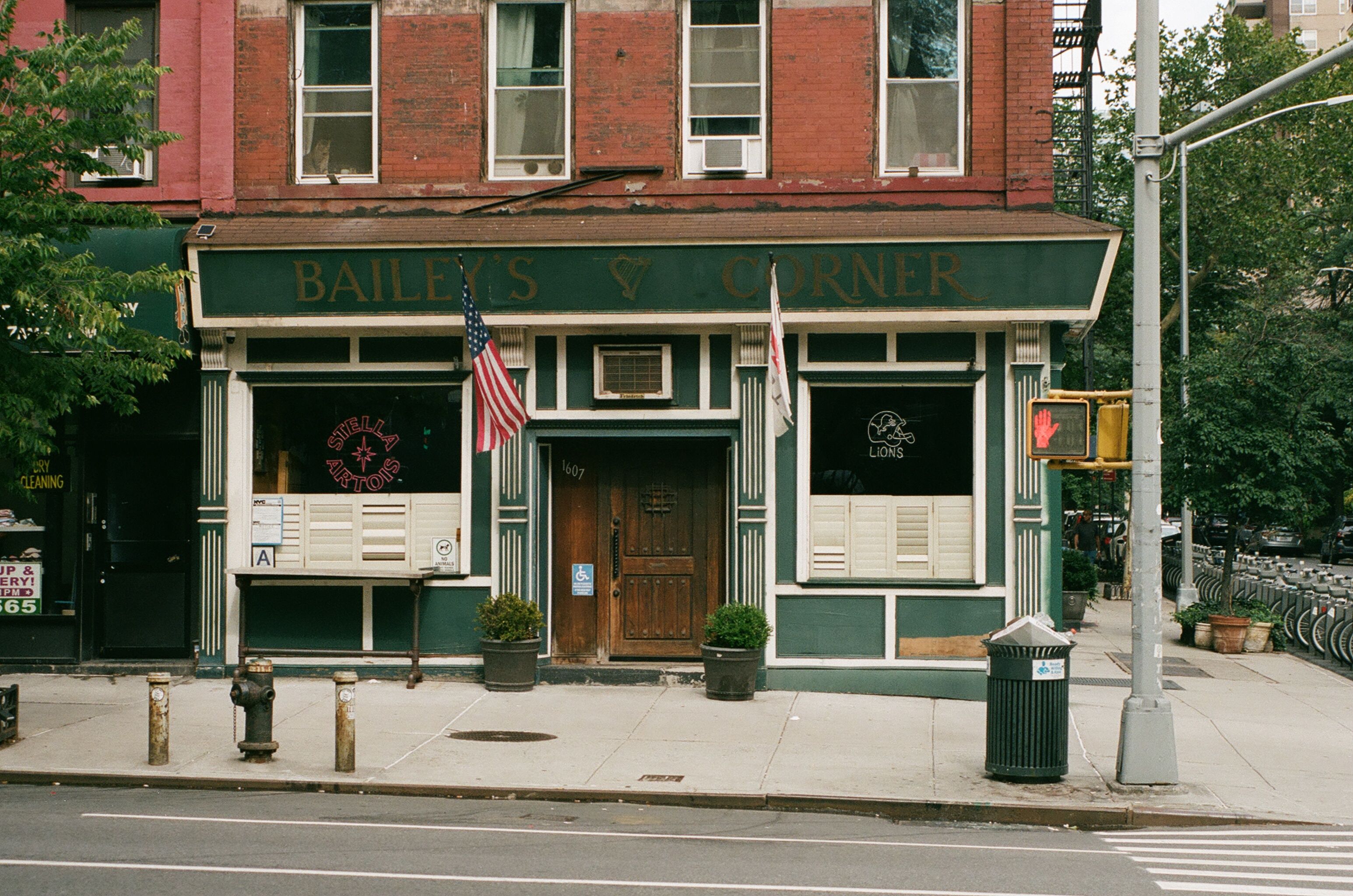 Bailey's Corner storefront on a quiet corner